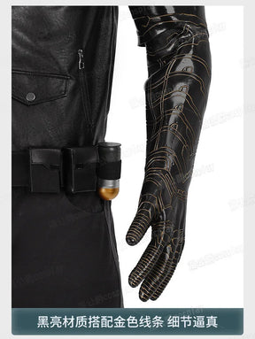 Thunderbolts Bucky Barnes Cosplay Winter Soldier Costume Halloween Men's Fantasy Uniform Coat Props Shoes Accessories Net Set