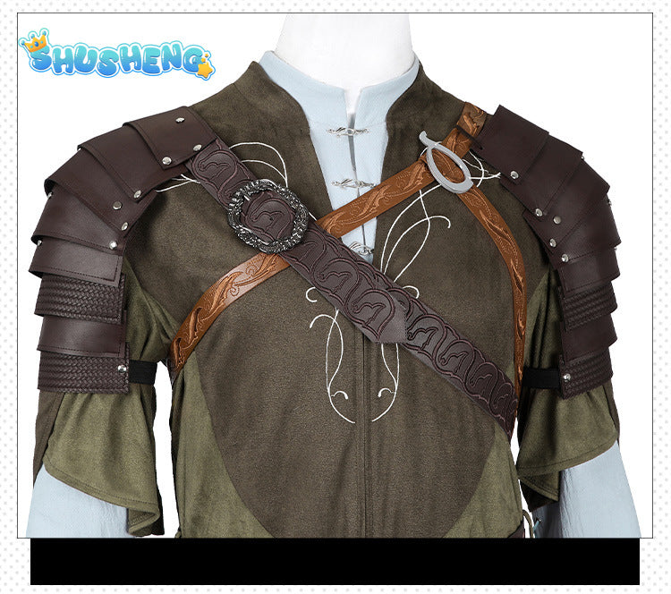 Legolas Cosplay Costume Adult Mens Elf Prince Leather Battle Suit Outfit Full Set Halloween Party Outfits Hand Made Any Size