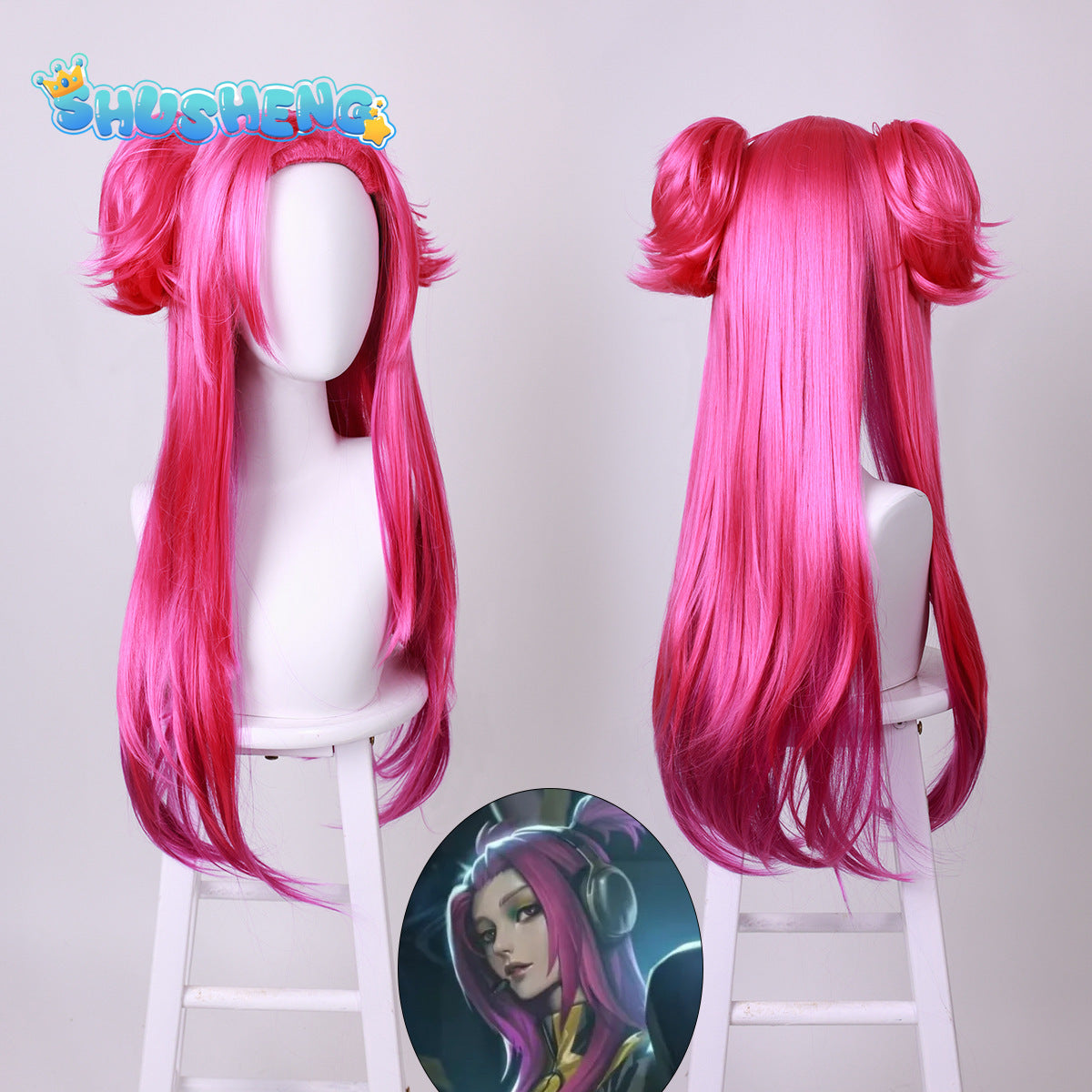 LOL Heartsteel Alune Wig Cosplay Costume Purple Wig Game Cosplay Halloween Anime Event Outfit Women Suit Uniform