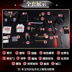 Game Wuthering Waves Zani Cosplay Costume Uniform Halloween Carnival Party Christmas Play Role Clothes Clothing