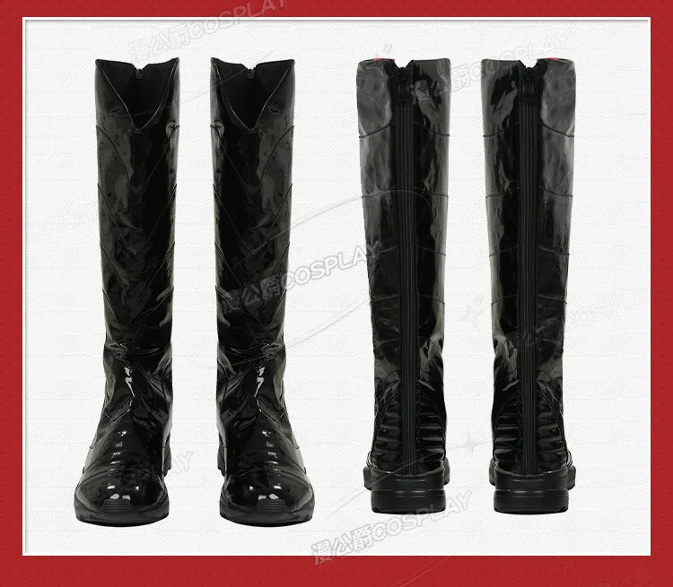 Shusheng-R Nightwing Dick Grayson Cosplay Costume Red Jumpsuit Full Set Uniform Role Play Halloween Carnival Party Outfit Shoes