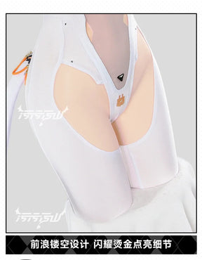 Game Azur Lane Admiral Nakhimov Cosplay Costume Women's sexy white tight fitting clothes tail props wig set Halloween uniform