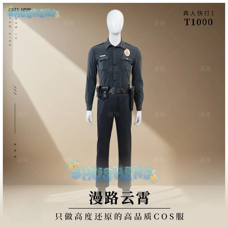 Mortal Kombat 1 T-1000 Cosplay Costume Uniform Halloween Carnival Party Christmas Play Role Clothes Clothing for Men