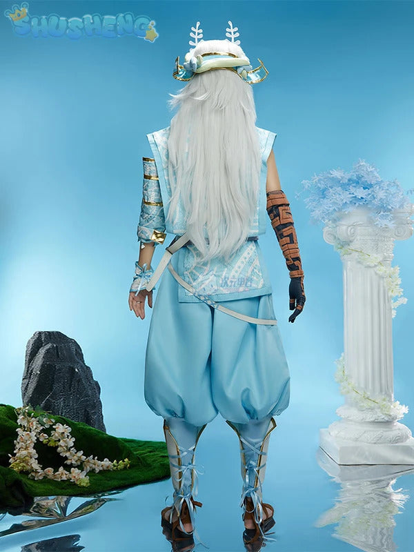 Zelda: Tears of the Kingdom Link Cosplay The Legend Costume Halloween party wig and crowns Accessories  Handsome cute Link set