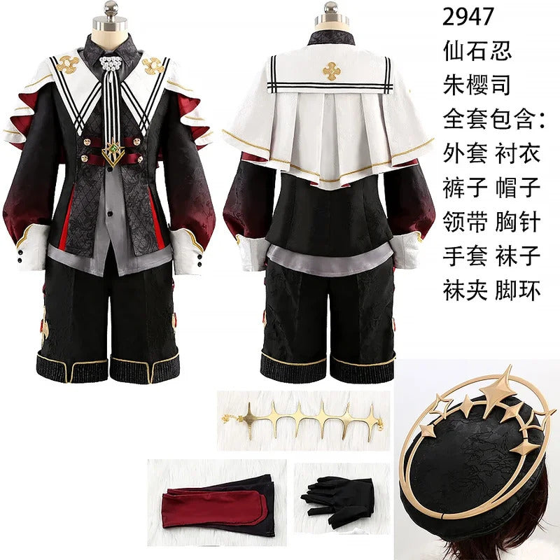 Ensemble Stars Suou Tsukasa Shinobu Sengoku Mashiro Tomoya Hanamura Fuyume Cosplay Costume Fallen Angel Uniform Halloween