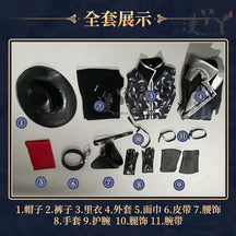 Identity V Cowboy Cosplay Costume Misfit Outfit Cowboy Cos Kevin Ayuso Hallowmas Carnival Disguies Party Costume