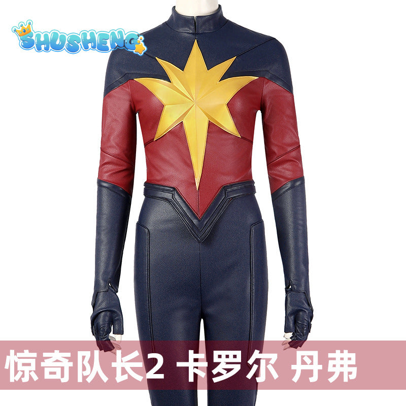 Carol Cos Danvers Cosplay Costume Jumpsuit Disguise Adult Women Outfits Superhero Female Fantasia Halloween Carnival Party Suit