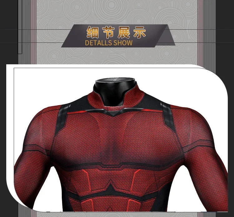 Daredevil‌ Cosplay Costume Jumpsuit Halloween Carnival Party Christmas Play Role Clothes Clothing for Men