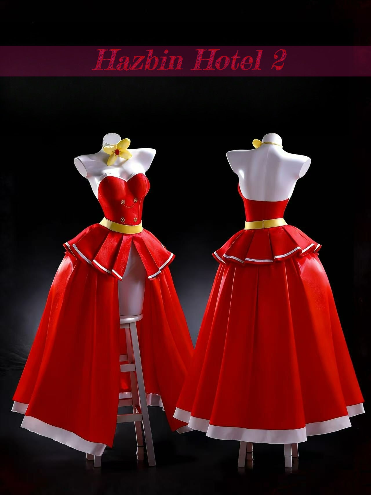 Anime Cosplay Series: Hazbin Hotel 2 -Charlie Morningstar Cosplay Red dress Costume full set Shushengcos high quality