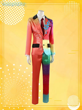 Anime Ensemble Stars Nice Arneb Thunder Cosplay Costume Colorful personalized suit shirt tie pants set Halloween party uniform