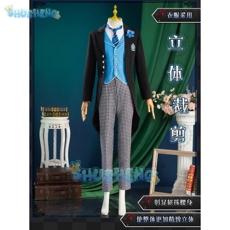 Rorensu burua cosplay Black Butler 4 Cosplay Costume Boarding School Gregory Violet Uniform Suit Halloween Anime Clothing Full