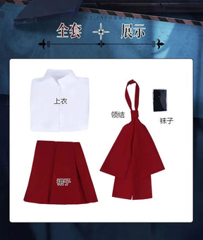 Game Identity Ⅴ linkage IB Cosplay Reporter Alice Delos ivu Costume Shirt skirt tie socks Halloween party sweet JK uniform set