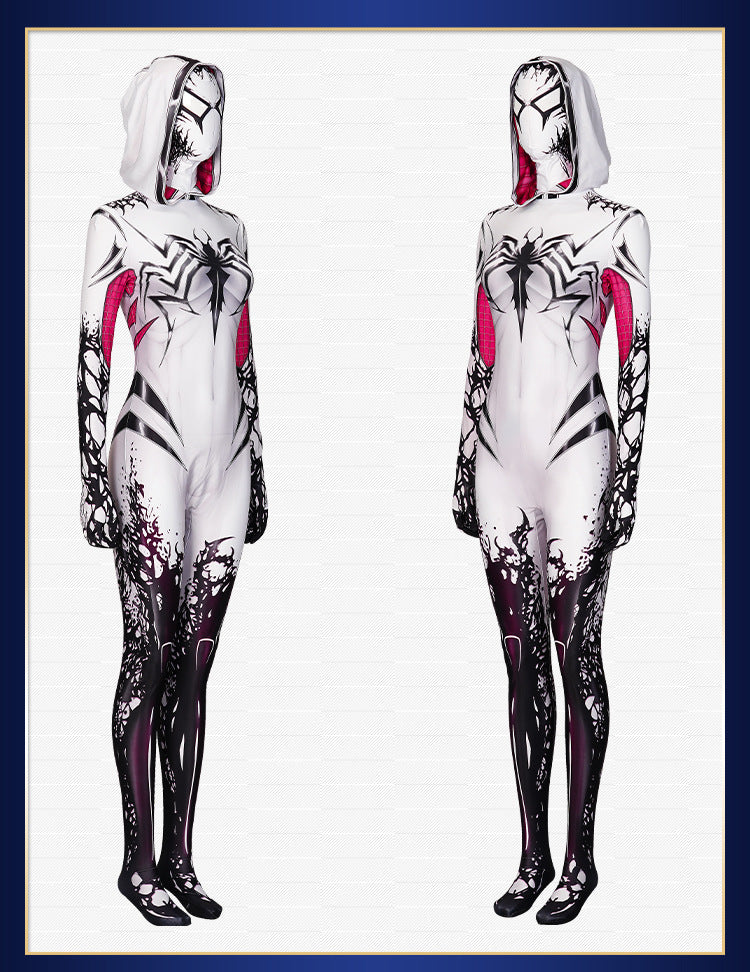 Venom Spider Gwen Stacy Cosplay Costume Superhero 3D Printed Spandex Zentai BodySuit Gwen Stacy Spiderwoman Halloween Costume