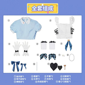 LoveLive μ's X GIGO Full Set Cosplay‌‌ Concert Costume Maid Uniform Halloween Carnival Party Christmas Play Role Clothing