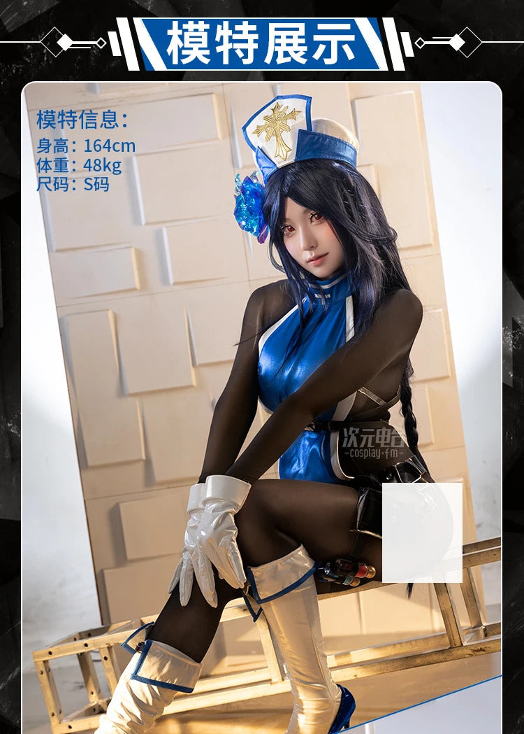 Game GODDESS OF VICTORY: NIKKE Cosplay Nlkke Meideng Ice Rose Costume Halloween party sexy dress uniform props accessories set