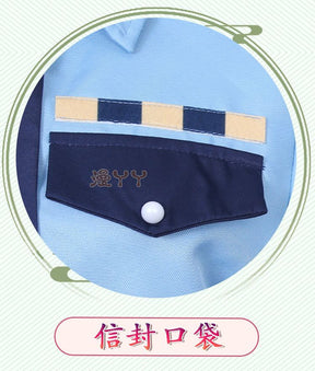 Anime Re:Life In A Different World From Zero Rem Cosplay Costume Wig Sexy Lady Police Officer Hat Uniform for Halloween Party
