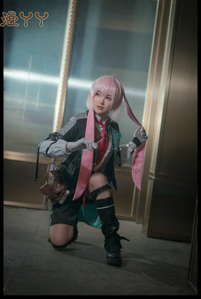 Game Arknights Ansel Cosplay Costume Rhode Island Medical Treatment Doctor Uniform Wig Shoes For Women Men Halloween Cos