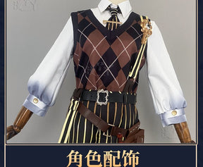 Game Identity V Mechanic Tracy Reznik Cosplay Costume Party Suit Shirt Vest Pants Halloween Uniform Anime Clothes