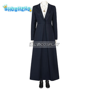 Harkness Cosplay Fantasia Black Trench Coat Suit Movie Agatha Costume Women Female Fantasy Disguise Outfits Halloween Carnival