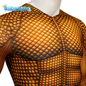 Aquaman Cosplay Costumes Man Boys Male Arthur Zentai Bodysuit Suit Adults Kids Superhero Halloween Jumpsuit