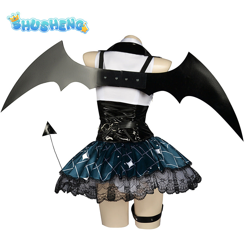 Hatsune Miku Little Devil Cosplay Dresses Miku Little Demon Raccoon Cosplay Costume Halloween Rascal Miku Cosplay Dresss