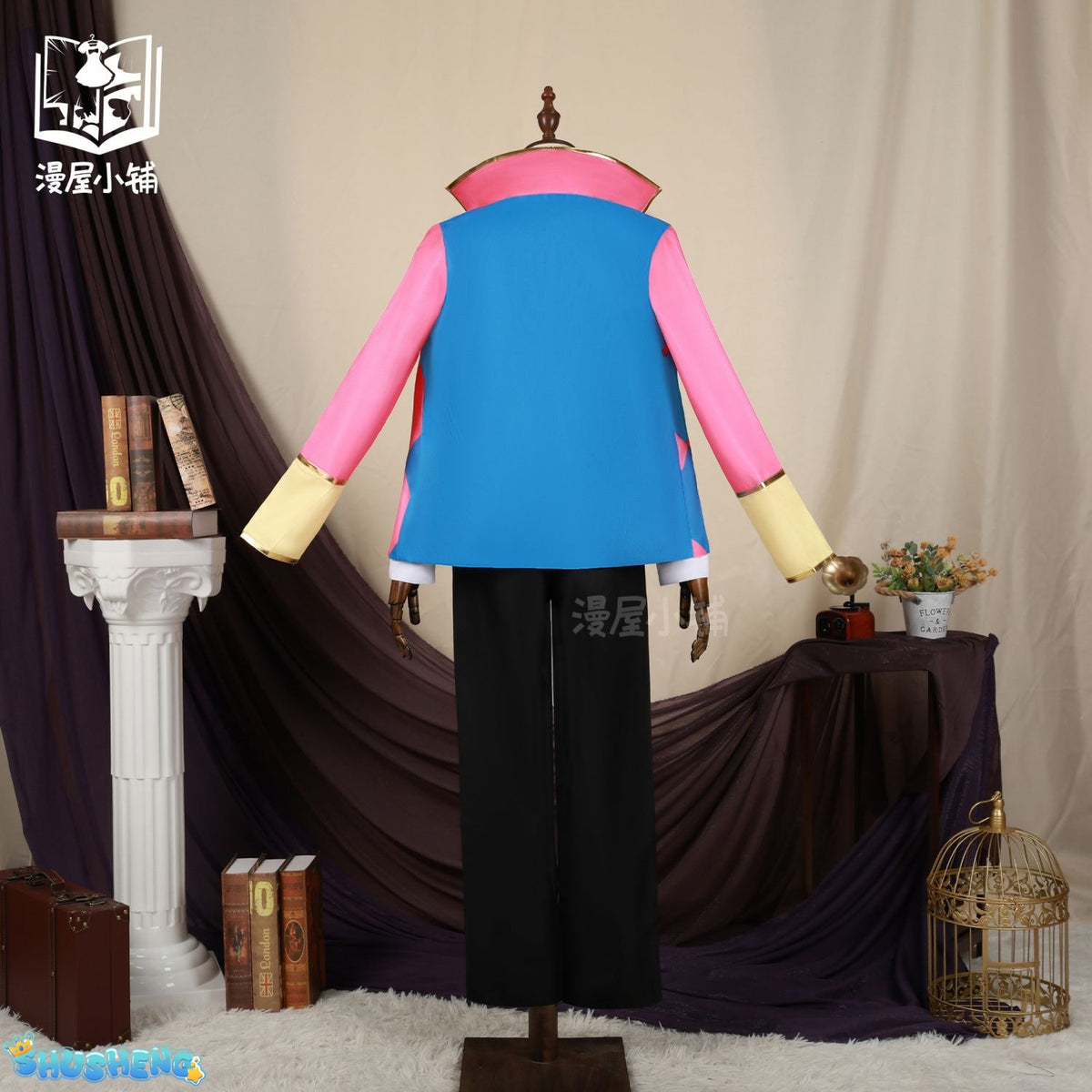 Howl Cosplay Costume Anime Full Set With Jacket Shirt Pants Necklace Earnings For Halloween Comic Con Big Size Howl Outfits