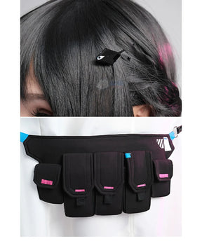 NIKKE：The Goddess of Victory Mihara Cosplay Costume Halloween Carnival Tie up black sexy jumpsuit accessories props uniform set