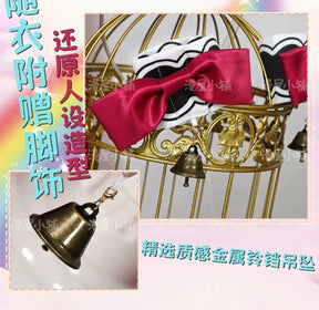 Shusheng-N Honkai Star Rail Hyacine Cosplay Costume Dress Hat Uniform Amphoreus Carnival Halloween Party for Women Girls Props