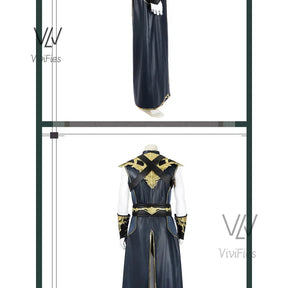 The Dark Urge Cosplay Costume BG3 Male White Dragonborn and a Sorcerer Outfits Shoes Full Set Halloween Carnival Party Clothing