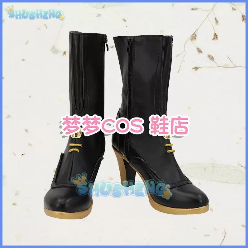 Anime Game Wuthering Waves Yangyang Cosplay Shoes Custom Made Women Men Halloween Party Carnival Role Play Black Shoes Boots