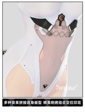 Game Azur Lane Admiral Nakhimov Cosplay Costume Women's sexy white tight fitting clothes tail props wig set Halloween uniform