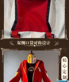 Prisoner Luca Balsa Cosplay Game Identity V Cosplay Costume Red Uniforms Coat Hat Wig Suits Party Play Clothes for Men Women
