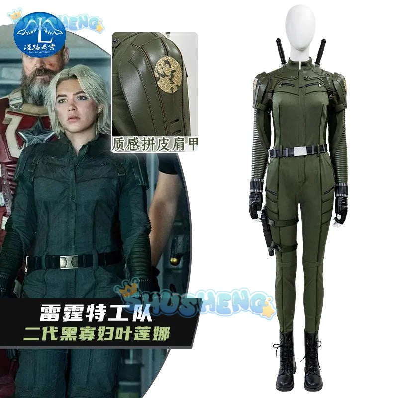 Thunderbolts Black Widow Yelena Cosplay Costume Uniform Halloween Carnival Party Christmas Play Role Clothes Clothing for Women