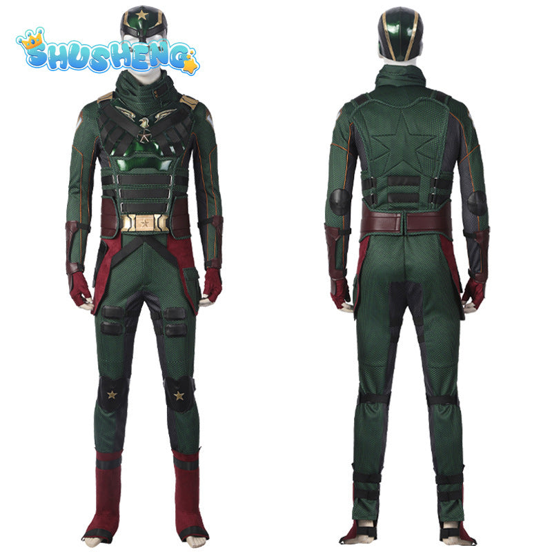 The Boys Season 3 Soldier Boy Cosplay Costume Adult Men Leather Green Superhero Battle Suit Outfit Halloween Role Play Costumes