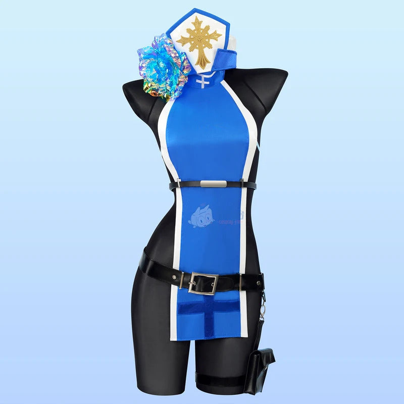 Game GODDESS OF VICTORY: NIKKE Cosplay Nlkke Meideng Ice Rose Costume Halloween party sexy dress uniform props accessories set