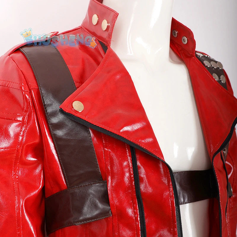 Dante Man Cosplay Costume Devil Cos May Cry 3 Leather jacket pants accessories cool and handsome Halloween party custom uniform