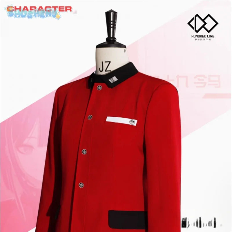 The Hundred Line -Last Defense Academy- Tsukumo Ima Cosplay Costume Shirt pants jacket belt set Halloween new men women uniform