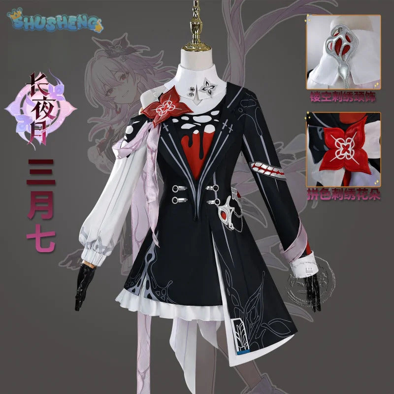 Game Honkai：Star Rail March 7th Cosplay Costume Women's Sweet New Dress evernight costume cosplay