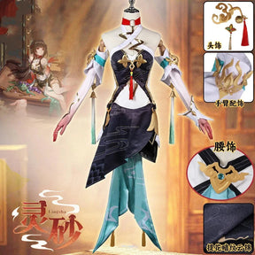 Shusheng Honkai: Star Rail Lingsha Cosplay Costume Uniform Hallowen Carnival Party Play Role Clothes Clothing for Women Men