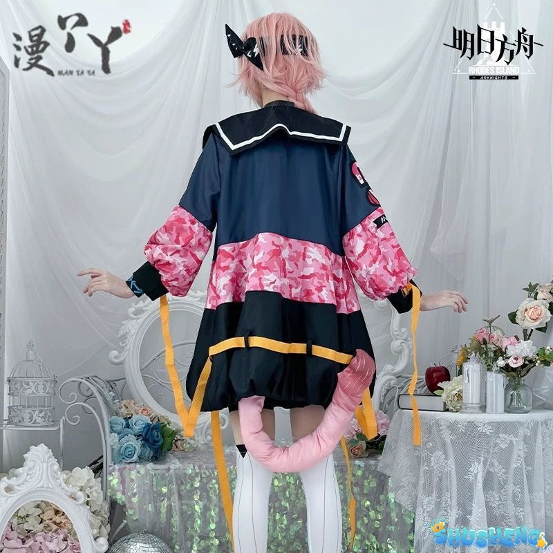 Anime Goldenglow Cosplay Costume Arknights Lovely Goldenglow Uniform Women Outfit Suit Wigs Tail Shoes Cosplay Costume Hot Sale