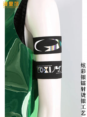 Alien stage till Cosplay r7 round7 Costume New Fashion Men Women Tank Top Pants Necklace Belt Set Party Carnival Fashion Uniform