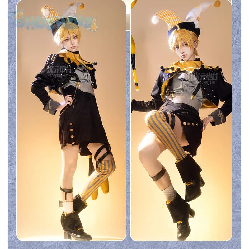 Anime Kagamin Len Rin Cosplay Costume Hat scarf socks accessories Halloween Christmas cute fashion Woman Men Len New uniform set