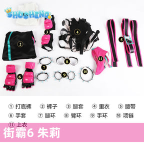 Games Anime New Street Fighter Cos Costumes Han Juri Cosplay Character Uniform Performance Clothes Halloween Carnival Cost