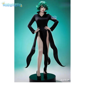One Punch Man Tornado of Terror Senritsu No Tatsumaki Cosplay Costume Wig Black Dress Women Girl Outfit Halloween Child Uniform