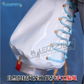 Game Reverse:1999 Hissabeth Cosplay Costume Halloween party laser leather dress jacket props wig accessories women sexy new set