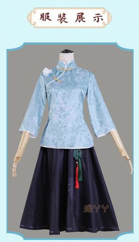 Identity V Qi Shiyi Antiquarian Game Suit Cheongsam Uniform Cosplay Costume Halloween Party Outfit Women