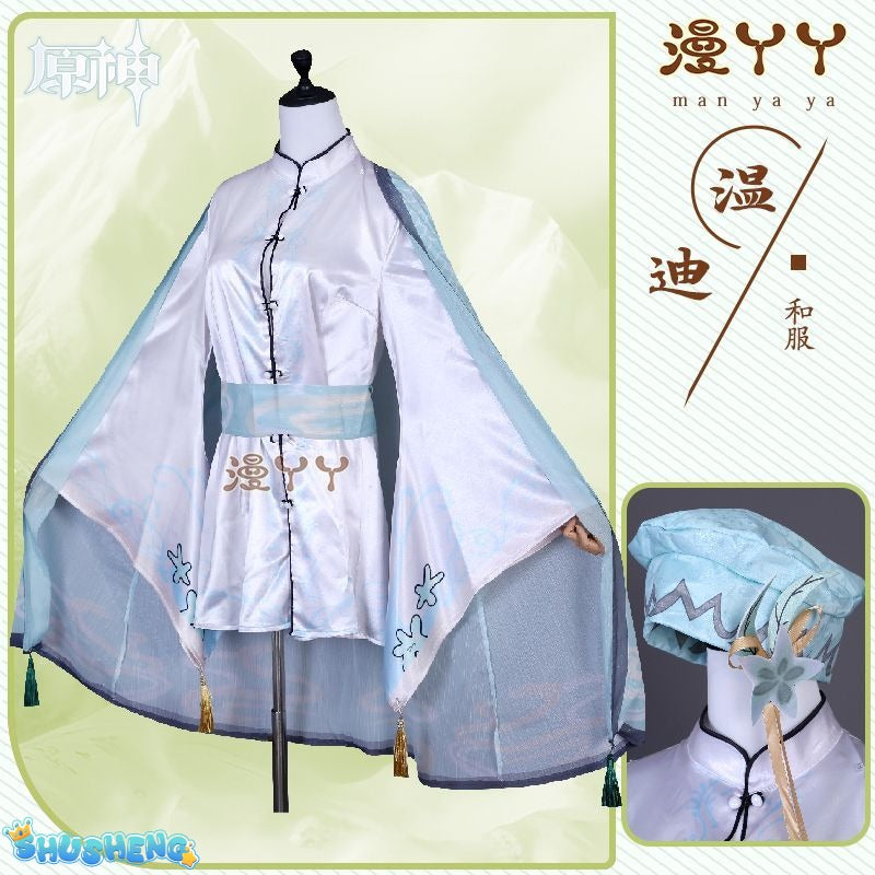 Venti Genshin Impact Cosplay Costume Barbatos High Qualit Uniforms Sets Clothes Hallowmas Christmas Role Play Women
