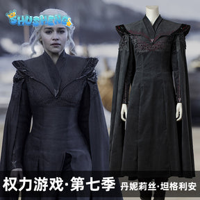 Game of Thrones Season 7 Daenerys Targaryen Cosplay Costume for Women Girls Men Adult Anime Outfit Halloween Cos