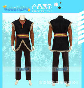 Hot Selling Anime Movie Costume Halloween Clothes Frozen Kristoff Cosplay Costume for Men