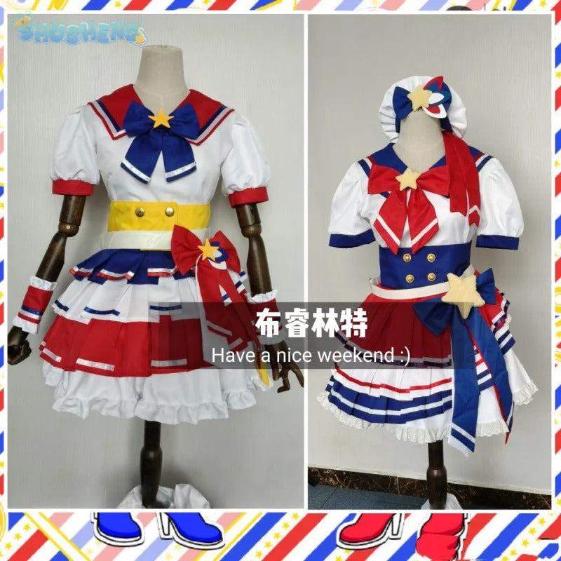 Anime Pripara Dorothy West Leona West‌ Cosplay Costume Women's Man Halloween Sweet JK Dress Uniform Props Tie Full Set Uniform